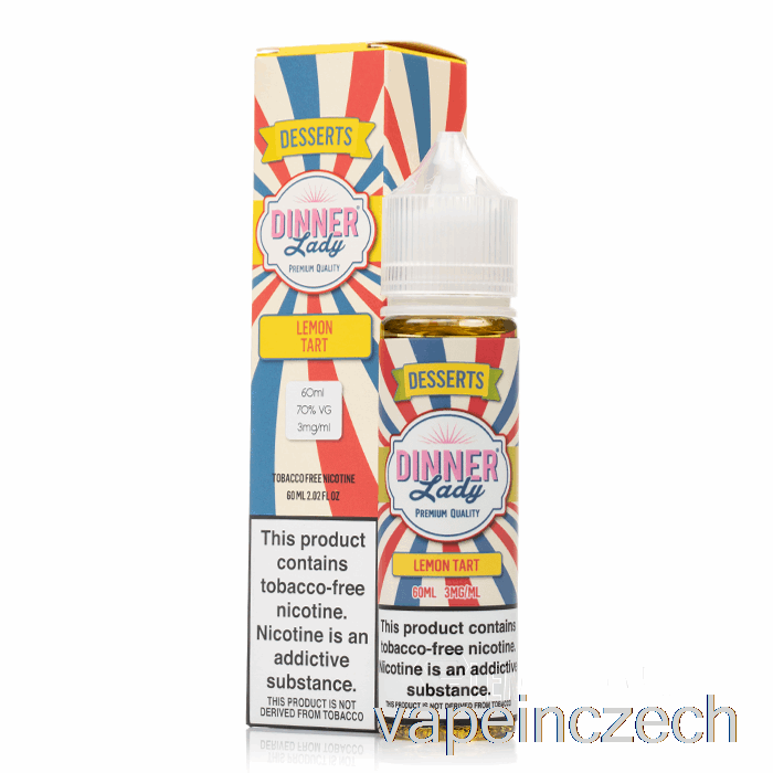 Citronový Koláč - Vape Dinner Lady - 60ml 3mg Vape Bez Nikotinu
